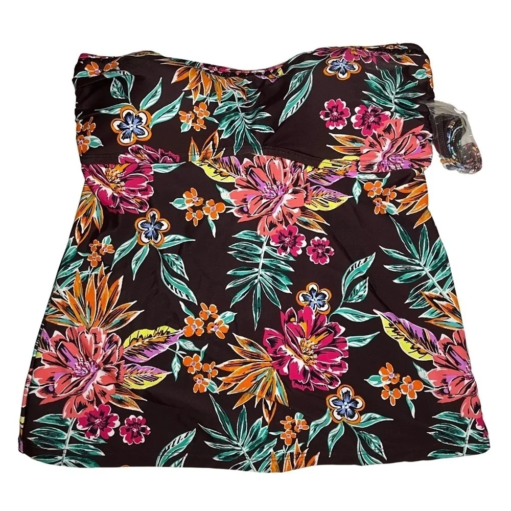 Into the Bleu by Amrex Floral Convertible Tankini Sz. 8